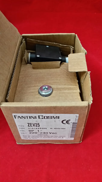 Zev25 1'' BSP (28mm) Automatic Reset Normally Closed Gas Solenoid Valve 230v