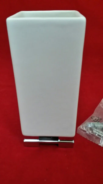 Tre Mercati Kubic 60620 Wall Mounted White Ceramic Toothbrush Holder Chrome