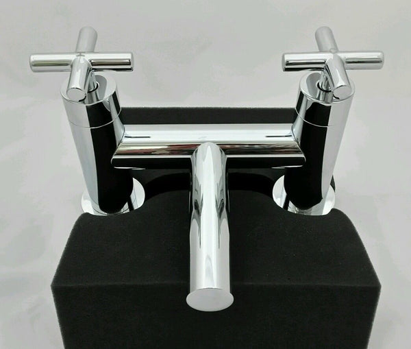 TRE MERCATI CONTOUR CROSS HEAD PILLAR BATH FILLER TAP 4603