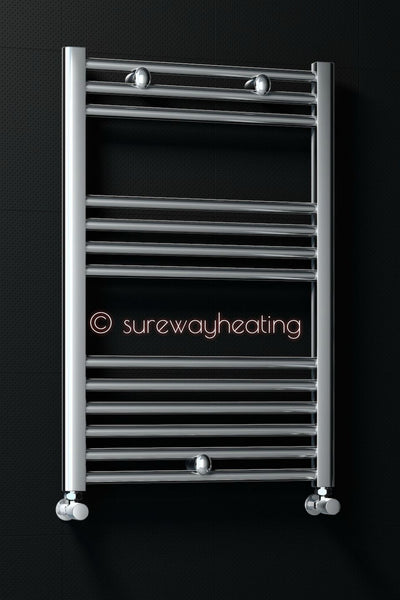 Radiva Straight Heated Towel Rail Bathroom Radiator Chrome
