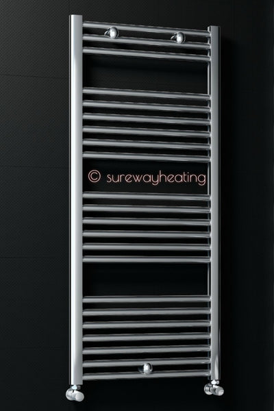 Radiva Straight Heated Towel Rail Bathroom Radiator Chrome