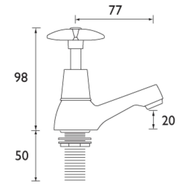 Bristan 5412 Cross Top Basin Taps VAX 1/2 C