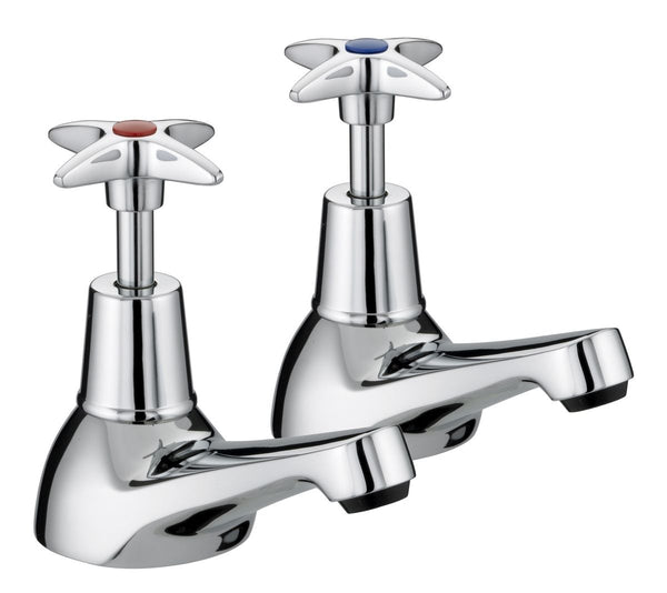 Bristan 5412 Cross Top Basin Taps VAX 1/2 C