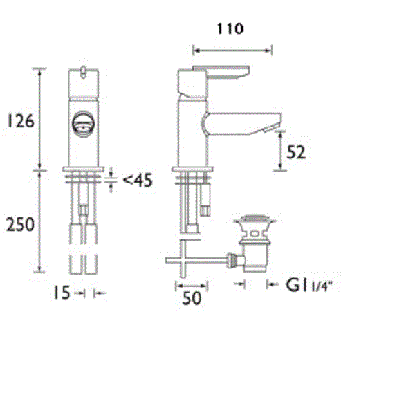 BRISTAN SONIQUE MONO BASIN MIXER