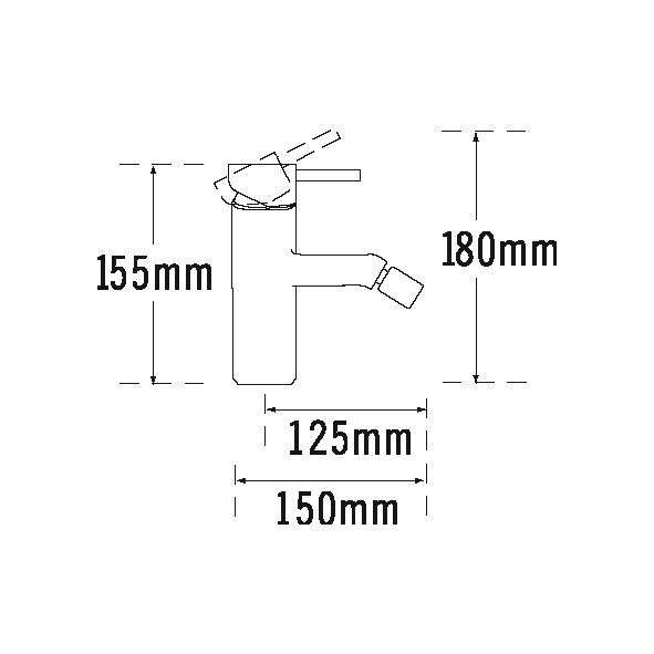 Tre Mercati Kubic Monobloc Bidet Mixer With Pop-up Waste 67080