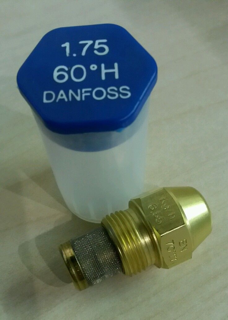 Danfoss Oil Boiler Burner Nozzle 1.75 x 60 H USgal/h Jet 1.75 Nozzel 6.55 Kg/h