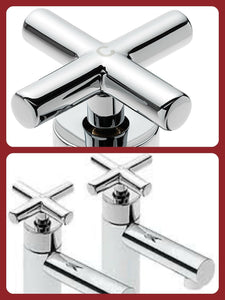 Tre Mercati Contour Cross Head Bath Taps (Pair) 4602