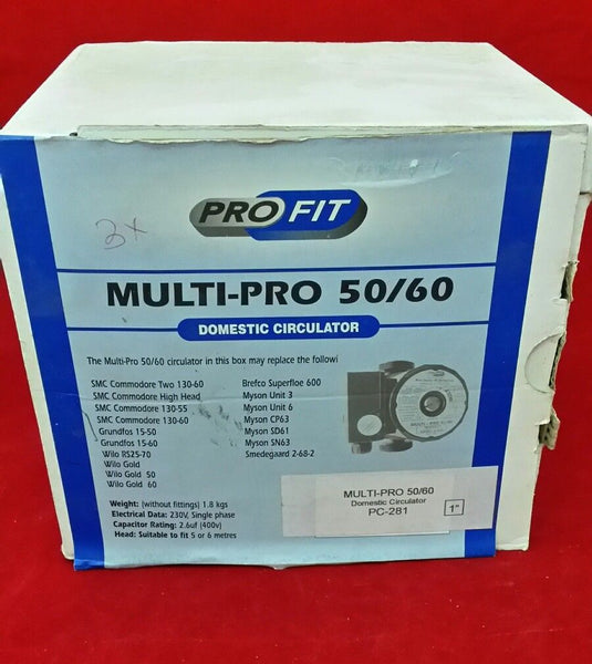 New Multi-Pro 50/60 Domestic Circulator PC-281 1" Connection
