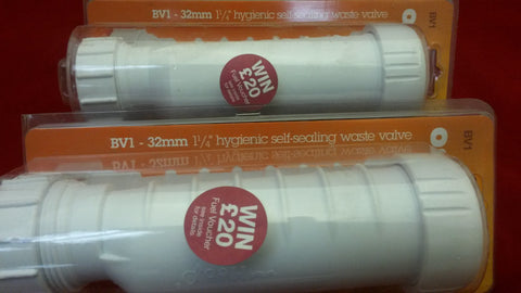 Hepvo Self Seal Waste Valve White 32mm